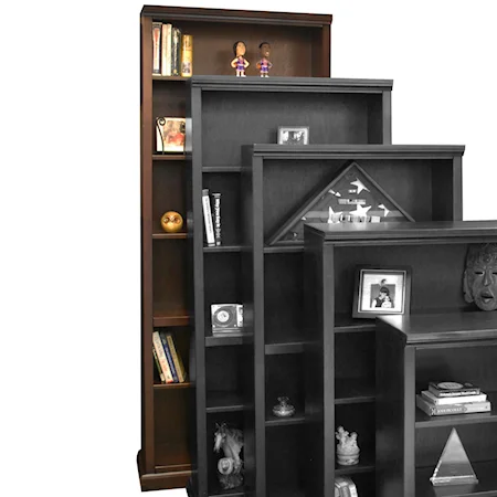 Bookcase w/ 1 Fixed, 4 Adjustable Shelves
